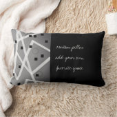 シックモダンに引用文枕の抽象芸術を追加はっきりしたする ランバークッション (ブランケット)