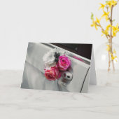 シックモダンの結婚ライフスタイルグリーティングカード カード (黄色い花)