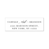 シックモダンの結婚差出人住所スクリプト セルフインキングスタンプ (デザイン)