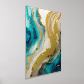 シックモダンアエレガントゲートマーブル金ゴールド 箔ポスター (レイダウン)