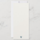 シックモダンアクアデュスキーブルー金ゴールドアゲート婚約 招待状 (裏面)