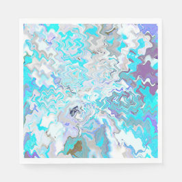 シックモダンアクアブルーランチョンナプキンス スタンダードランチョンナプキン