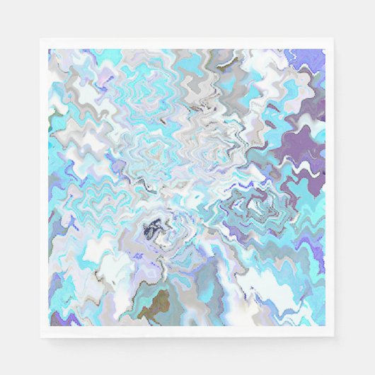 シックモダンアクアブルーランチョンナプキンス スタンダードランチョンナプキン (正面)