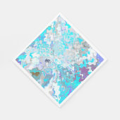 シックモダンアクアブルーランチョンナプキンス スタンダードランチョンナプキン (角)