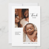 シックモダンアーチインセット2枚のフォトバートアナウンス 案内状 (正面)