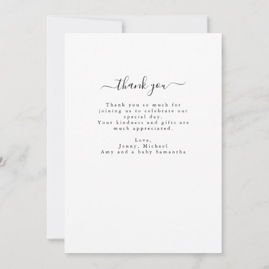 シックモダンアーチインセット2枚のフォトバートアナウンス 案内状 (裏面)