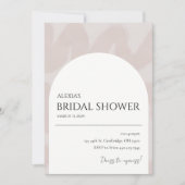 シックモダンアーチニュートラルブライダルシャワー招待 招待状 (正面)
