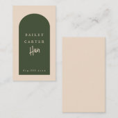 シックモダンアーチ美しい美容師名刺 名刺 (正面/裏面)