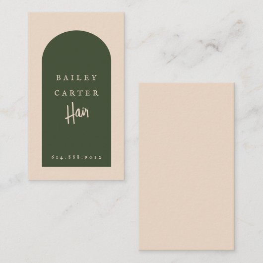 シックモダンアーチ美しい美容師名刺 名刺 (正面/裏面)