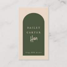 シックモダンアーチ美しい美容師名刺