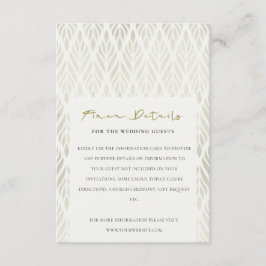 シックモダンアールデコシルバーアイボリー結婚ズ詳細 エンクロージャーカード