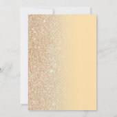 シックモダンイエロー金ゴールドグリッターグラデーション退職 招待状 (裏面)