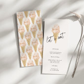 シックモダンウォーターカラーアイスクリームブライダルシャワー メニュー