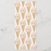 シックモダンウォーターカラーアイスクリームブライダルシャワー メニュー (裏面)