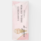 シックモダンウォーターカラーアイスクリームブライダルシャワー 横断幕 (縦)