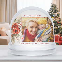 シックモダンウォーターカラークリスマスボタニカルフォト