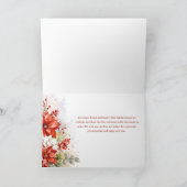 シックモダンウォーターカラークリスマスボタニカルフォト シーズンカード (内部)