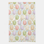 シックモダンウォーターカラーグリッターイースターエッグ キッチンタオル (縦)