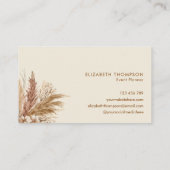 シックモダンウォーターカラーフローラボホ 名刺 (裏面)