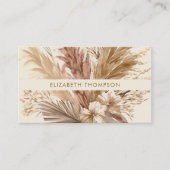 シックモダンウォーターカラーフローラボホ 名刺 (正面)