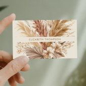 シックモダンウォーターカラーフローラボホ 名刺