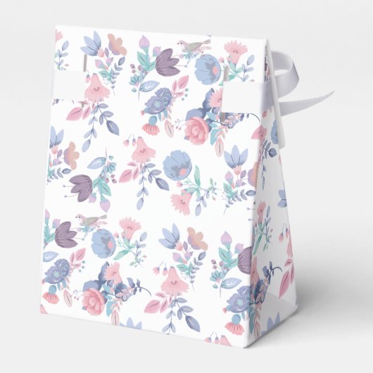 シックモダンウォーターカラーブルーアジサイフローラ フェイバーボックス (裏面サイド)