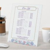 シックモダンウォーターカラーブルーアジサイフローラ 台座サイン (インサイチュ)