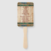 シックモダンウォーターカラーヴィンヤードランドスケープ結婚ズ ハンドファン (裏面)