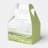 シックモダンウォーターカラーヴィンヤードランドスケープ結婚ズ フェイバーボックス (正面サイド)