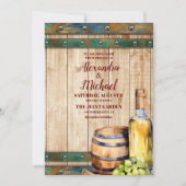 シックモダンウォーターカラーヴィンヤードランドスケープ結婚ズ 招待状 (正面)