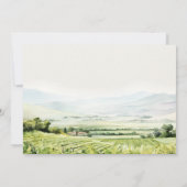 シックモダンウォーターカラーヴィンヤードランドスケープ結婚ズ 招待状 (裏面)