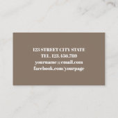 シックモダンウォーターカラー野生の牧草地ピンクの花 名刺 (裏面)