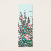 シックモダンウオーターカラーミントフラワー素朴ブックマーク (裏面)