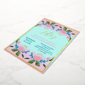 シックモダンウメンス50th誕生日 箔招待状 (回転した状態)