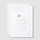 シックモダンウルトラミニマルタイポグラフィ結婚ズ ベラム紙招待状 (オフセット)