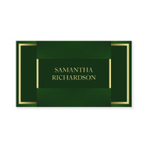 シックモダンエメラルドグリーンアンド金ゴールドプロフェッショナル