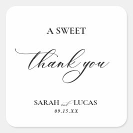 シックモダンエレガスタイリッシュントウェディング スクエアシール