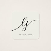 シックモダンエレガントアイボリーホワイトギフト証明書 (正面)