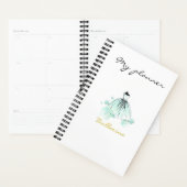 シックモダンエレガントウォーター色ファッションブルー プランナー手帳 (ディスプレー)