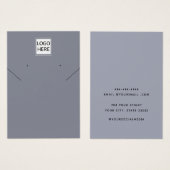 シックモダンエレガントネックレスイヤリングディスプレイカード (正面&裏面)