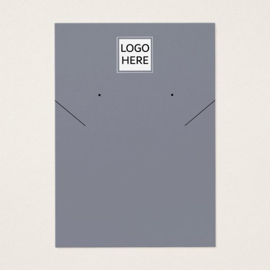 シックモダンエレガントネックレスイヤリングディスプレイカード (正面)