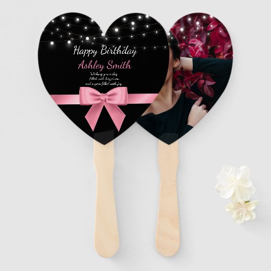 シックモダンエレガントバラスウィート16 ハンドファン (正面&裏面)