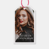 シックモダンエレガントフォトメモリアルありがとう ギフトタグ (裏面)