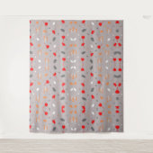 シックモダンエレガントフラワー タペストリー (正面)