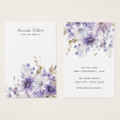 シックモダンエレガントフローライヤリング表示カード (正面&裏面)