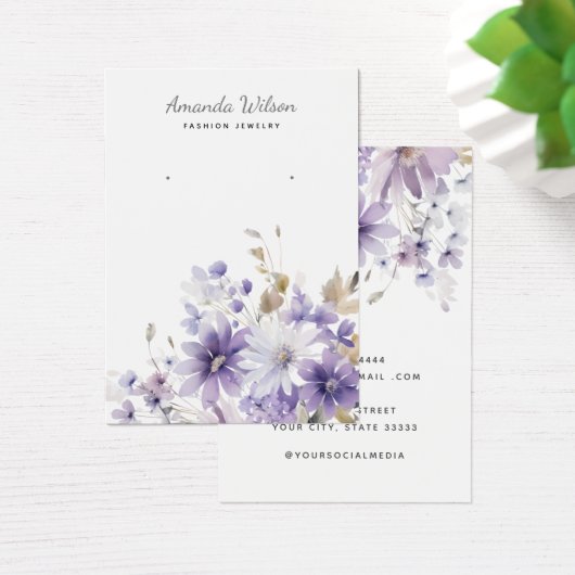 シックモダンエレガントフローライヤリング表示カード (デスク)