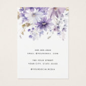 シックモダンエレガントフローライヤリング表示カード (裏面)