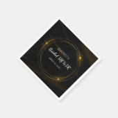 シックモダンエレガント金ゴールドライト スタンダードカクテルナプキン (角)