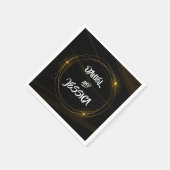 シックモダンエレガント金ゴールドライト スタンダードカクテルナプキン (角)