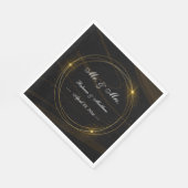 シックモダンエレガント金ゴールドライト スタンダードランチョンナプキン (角)